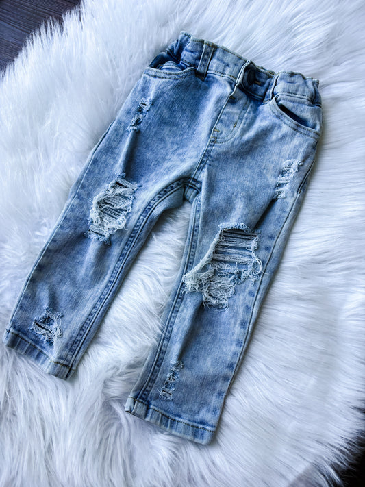 18 Month Unisex Acid Wash Skinny Jeans