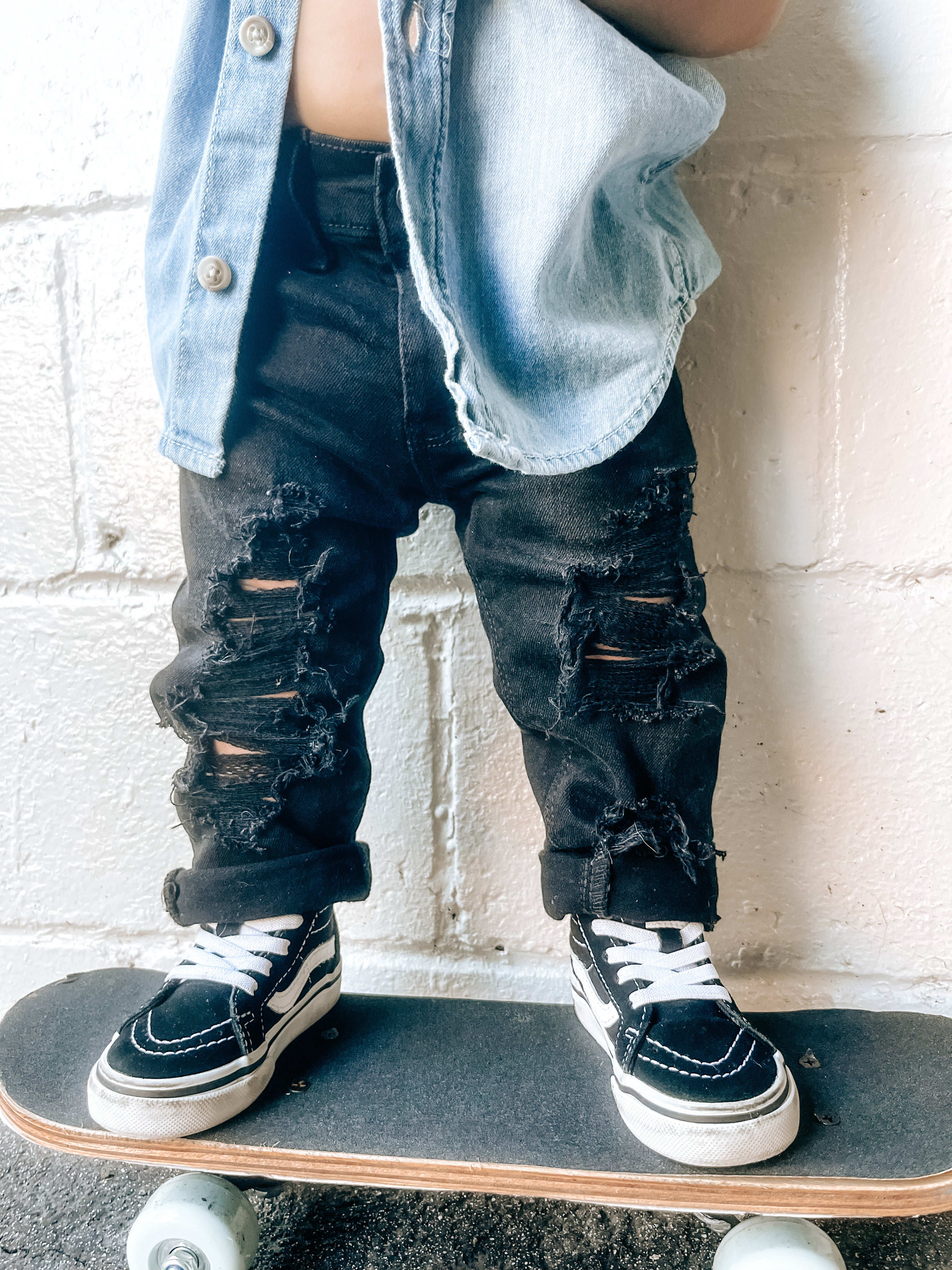 Black ripped skinny jeans best sale for kids