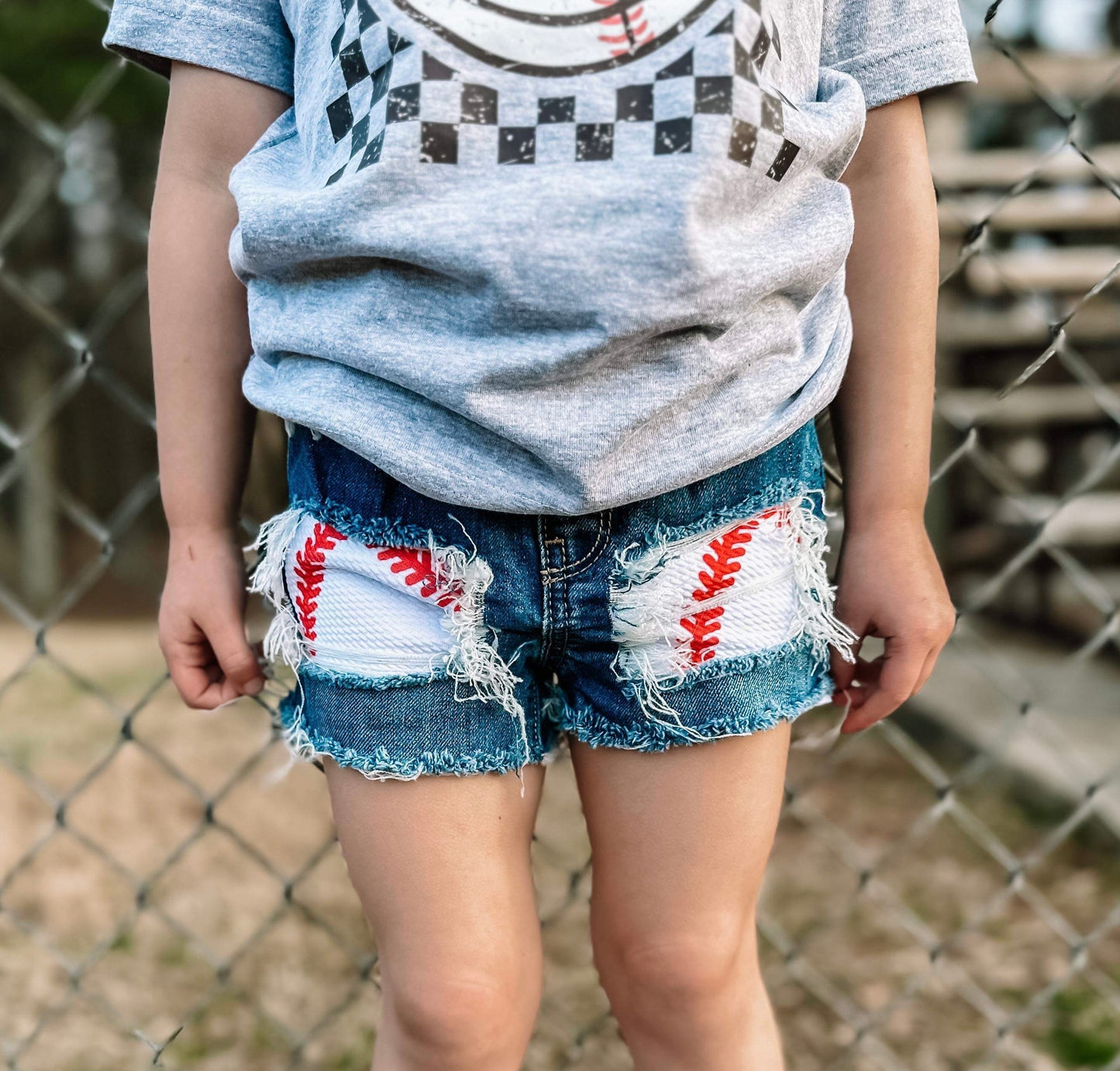 Life’s a Pitch ⚾️ Patched Denim (Girls&Boys)