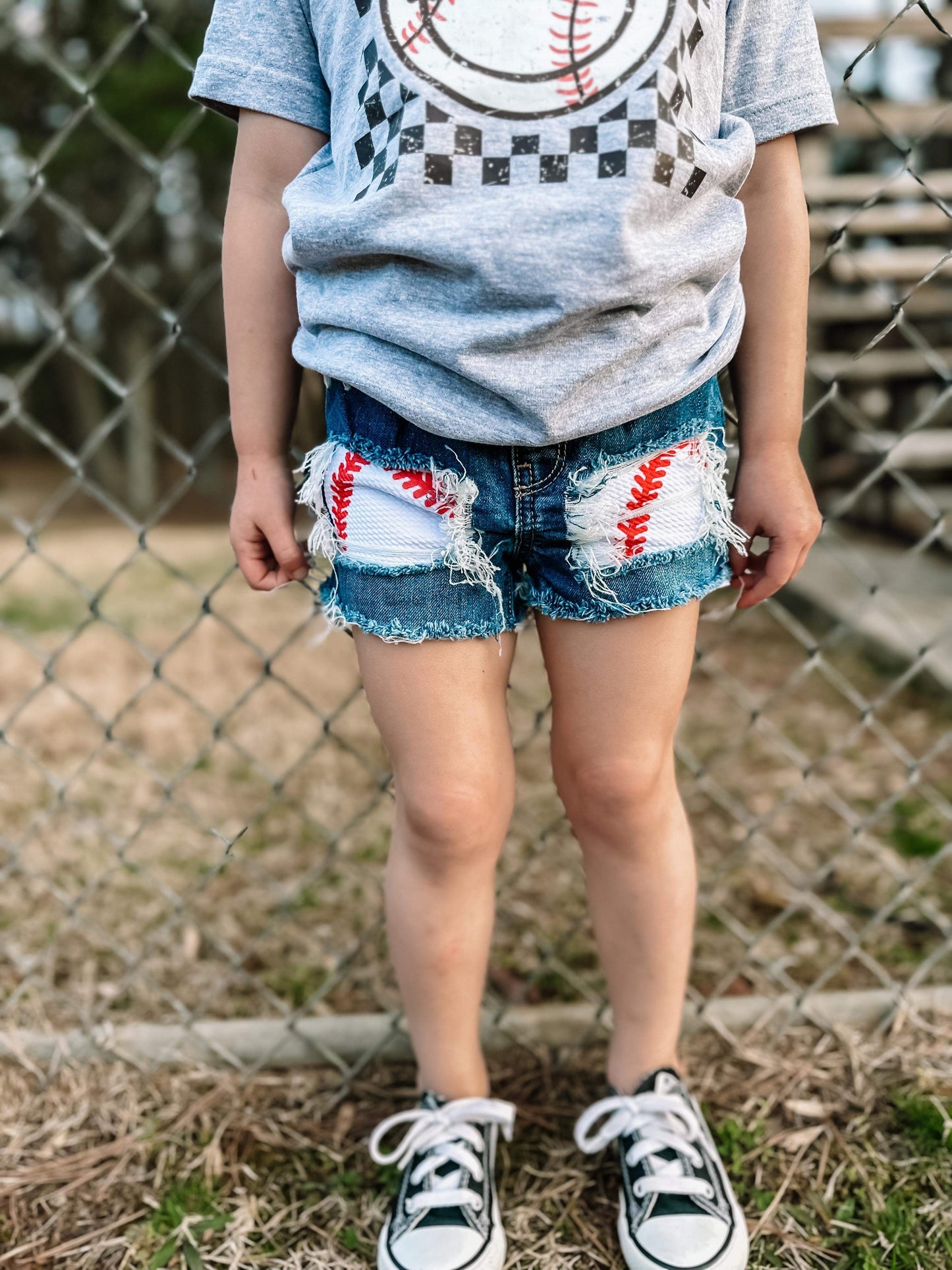 Life’s a Pitch ⚾️ Patched Denim (Girls&Boys)